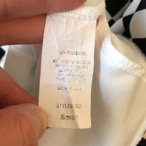 ALYA retro racing check neon strap dress size small - Picture 6 of 9